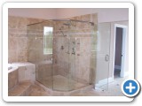 Heavy Glass Shower Door w/ multiple inline panels