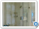  90 Degree Heavy Glass Shower Door w/ inline panel & return panel
