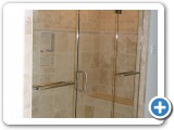 Glass-to-Glass Heavy Glass Shower Door w/ inline panels