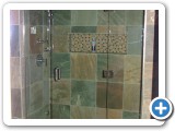 Glass-to-Glass Heavy Glass Shower Door w/ inline panels