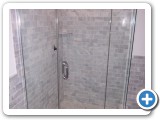 Pivot Mount Heavy Glass Shower Door w/ inline panels & euro header