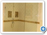 Heavy Glass Shower Door w/ inline panel & return panel